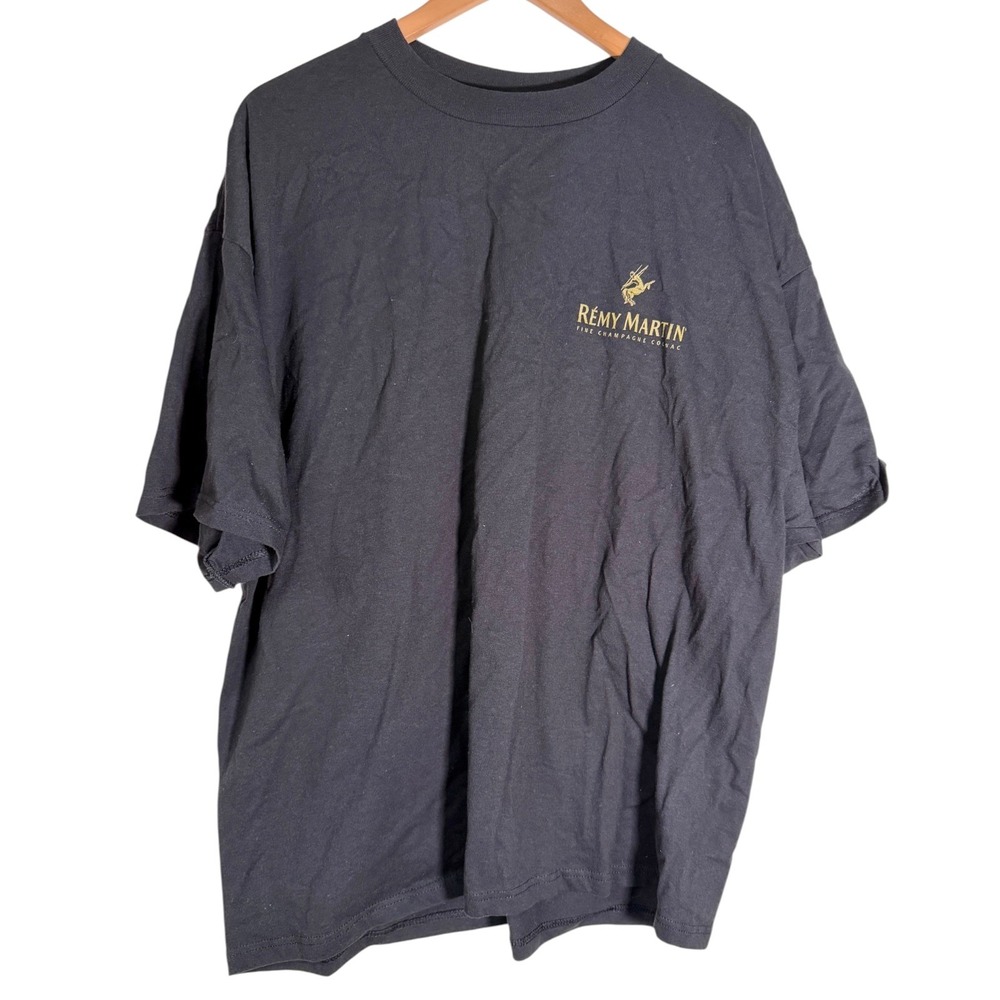 Vintage Delta Men's Remy Martin Champagne Cognac Alcohol T Shirt Black XXL